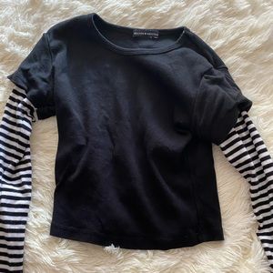 brandy melville longsleeve black and white stripes
